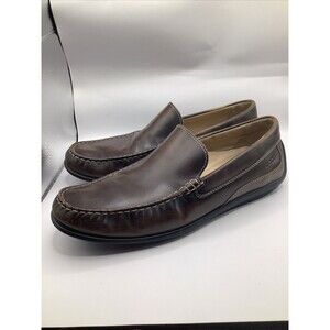 ECCO 59044 Men’s Brown Leather Loafers Slip On Comfort Shoes EU 44